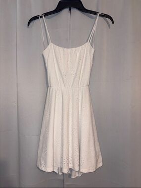 LIKE NEW Windsor White Eyelet Spaghetti Strap Mini Dress